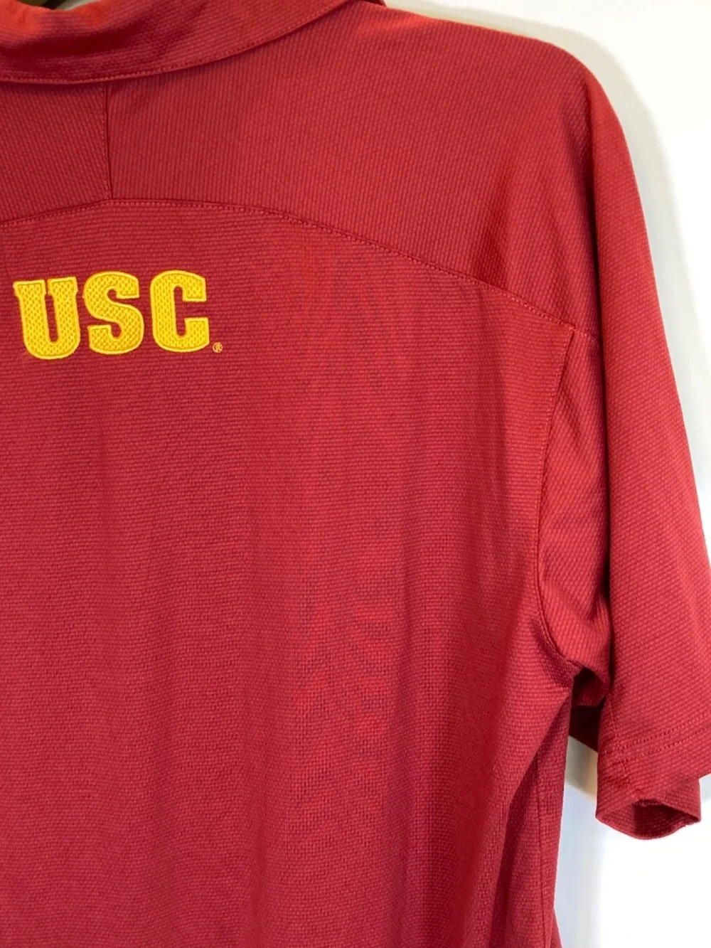 USC Trojans NIKE Dri-Fit Coaches Look Short Sleeve Shirt Sz S
